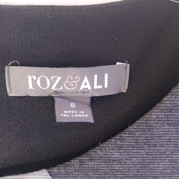 Roz & Ali dress in black and gray Size 6 - Picture 3 of 4